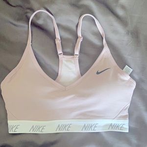 nike light pink bra